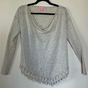 Lili Pulitzer gray ruffle seater